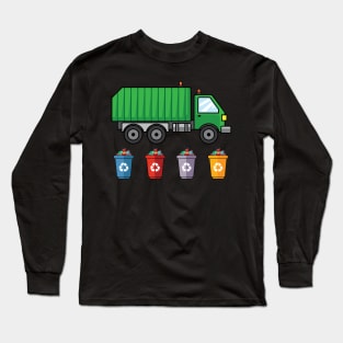 Dump Truck Recycling Trash Truck Garbage Truck Shirt Kids Long Sleeve T-Shirt